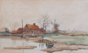 Noel Smith (British, fl.1899-1900), Pair of landscape / estuary scenes, watercolours, Conduit St.