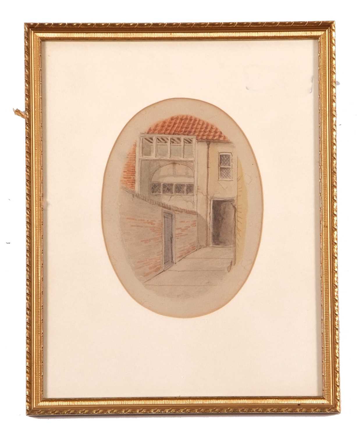 Charles Harmony Harrison (British,1842-1902), Greyfriars, Norwich, four watercolours in oval,11. - Image 9 of 11