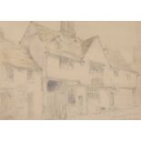 British school, 19th century, 'Bury St Edmunds', pencil and watercolour on paper, inscribed c.1880