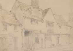 British school, 19th century, 'Bury St Edmunds', pencil and watercolour on paper, inscribed c.1880