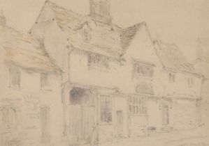 British school, 19th century, 'Bury St Edmunds', pencil and watercolour on paper, inscribed c.1880