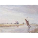 Arthur A. Pank (British,1918-1999), A trio of Norfolk Broads scenes, oil on board., signed,