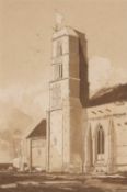 Vincent Brooks after John Sell Cotman (1782-1842), 'Tower of the Church of Lyons', lithograph,