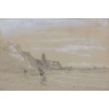 William Howes Hunt (British,1806-1879), Cromer, label on backboard inscribed c1850, charcoal