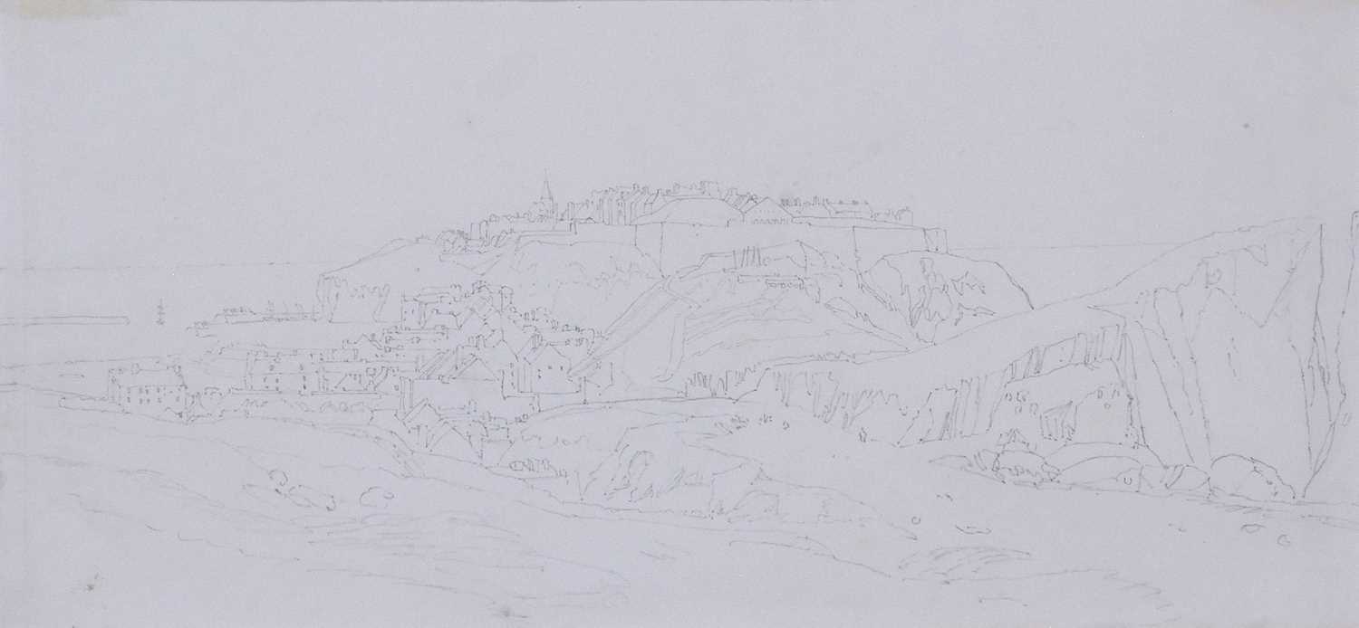 Attributed to John Sell Cotman (1814-1878), 'Granville', pencil sketch on paper, unsigned, 20x41. - Image 3 of 5