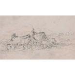 Attributed to John Sell Cotman (1782-1842), Pencil sketch of Two Cottages, bears a signature, J.S.