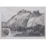 John Sell Cotman (British,1782-1842), 'Chateau Gaillard, South West View', engraving, from '