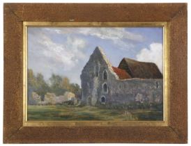 Attributed to Aubrey A. Blake (British, 20th century) inscribed on backboard 'Part of Langley Abbey,