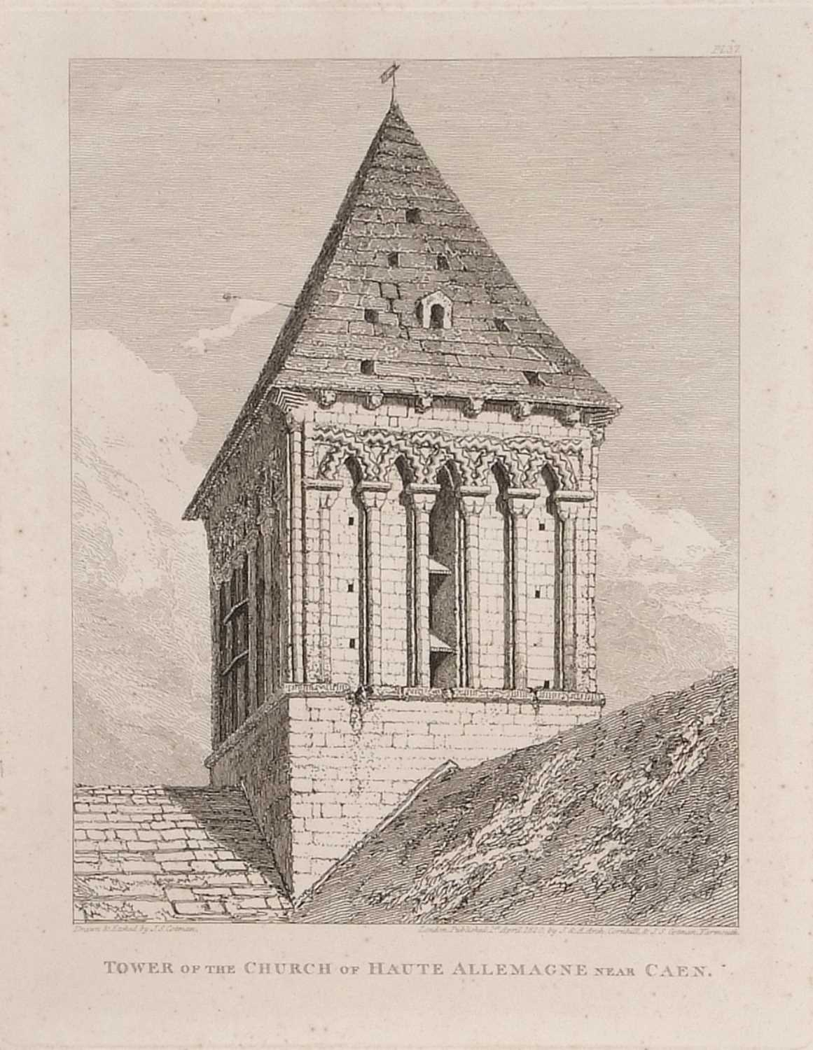 John Sell Cotman (1782-1842),'Tower of the church of Haut Allemagne, near Caen', from 'Architectural