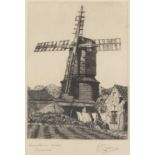 Henry James Starling (British, 1905-1996), Wrentham Mill, Suffolk, etching, signed and titled in