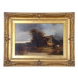 Henry Bright (1810-1873), 'Near Pulham St Mary, Norfolk', oil on canvas, unsigned, 29x45cm, framed