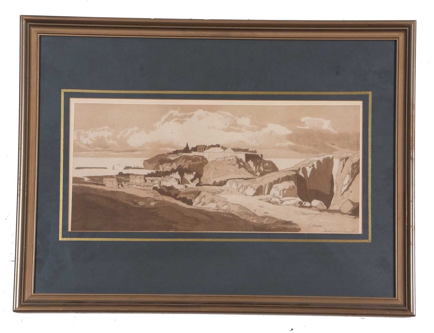 Attributed to John Sell Cotman (1814-1878), 'Granville', pencil sketch on paper, unsigned, 20x41. - Image 4 of 5