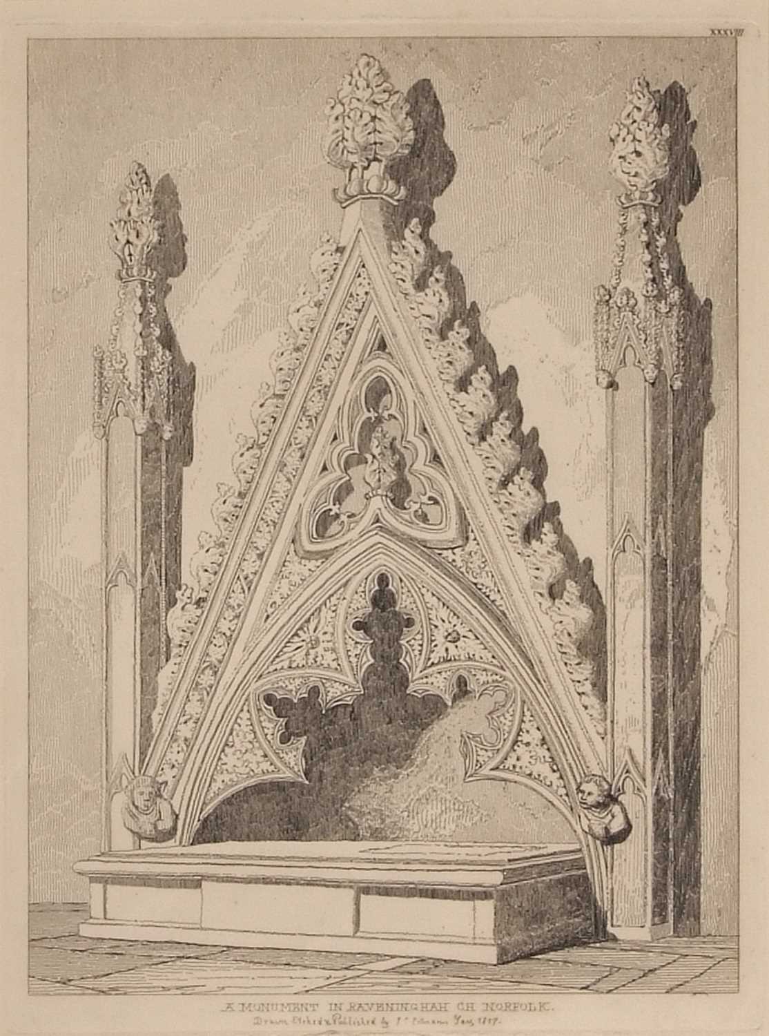 John Sell Cotman (1782-1842), 'A Monument in Raveningham Church, Norfolk', published in 'Specimens - Image 2 of 2