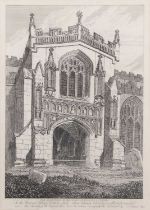 John Sell Cotman (British,1782-1842), 'Walpole St Peter, South Porch of Church', engraving from 'A