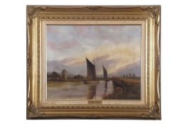Attributed to Charles F. Bird (British,19th century), oil on canvas, name plate inscribed "Oulton