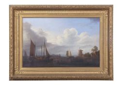 Attributed to George Vincent (British,1796-1831), Pair of oils on canvas depicting fisherfolk on the
