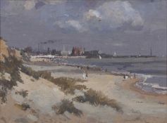 Campbell Archibald Mellon (1876-1955), Gorleston Sands, oil on board, initialed lower left, 23x17cm,