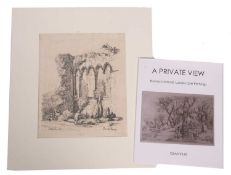 Robert Dixon (1780-1815), 'Beeston Priory', soft ground etching from 'Illustrative of Picturesque