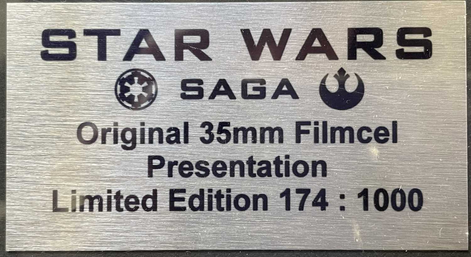 A limited edition framed presentation display for the Star Wars saga, containing various postcards - Image 2 of 2