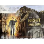 A cinema quad poster for Night at the Museum (2006) from the Leicester Square Odeon, London.