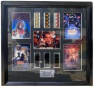 A limited edition framed presentation display for the Star Wars saga, containing various postcards