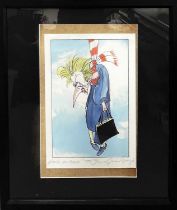 GERALD SCARFE: Limited edition print of 100: 'Margaret Thatcher - Hung By Scarfe', inscribed and