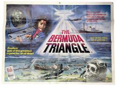 A British quad poster for The Bermuda Triangle, featuring artwork by Chantrell. Some wear and tear