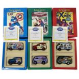 Three boxed limited edition Corgi superhero cars with certificates, to include: - Captain America,