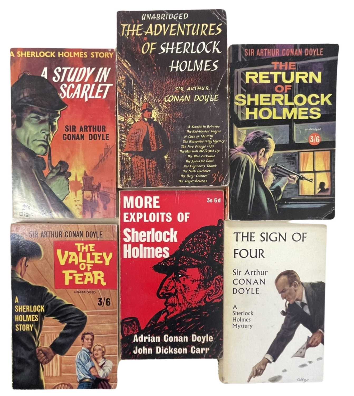 Six vintage Sherlock Holmes novels