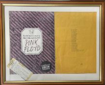 PINK FLOYD: Framed tour programme and original ticket stub for Earls Court, May 18th/19th 1973