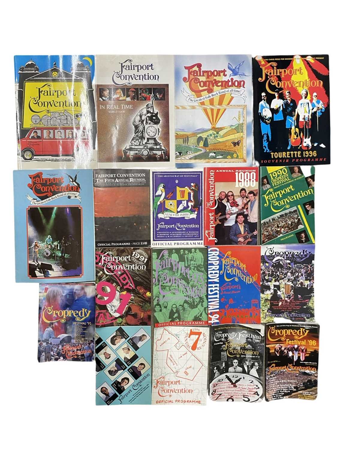 A large collection of various Fairport Convention / Cropredy Festival tour programmes.