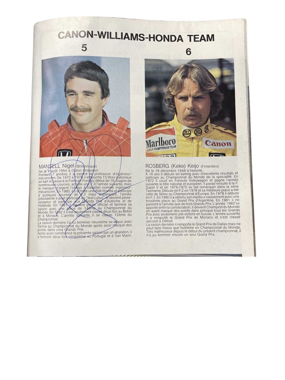 A Monaco 1985 Grand Prix programme, together with a British Grand Prix programme, both signed by - Image 7 of 11