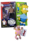 A mixed lot of 1990s throwback dolls and figures, to include: - A Boxed Peter Andre doll by