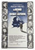 MURDER ON THE ORIENT EXPRESS, British one sheet poster. Poirot mystery starring Albert Finney,