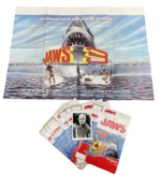 JAWS 3 UK quad poster (1983), together with a headshot bearing the signature of Richard Dreyfuss and
