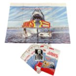 JAWS 3 UK quad poster (1983), together with a headshot bearing the signature of Richard Dreyfuss and