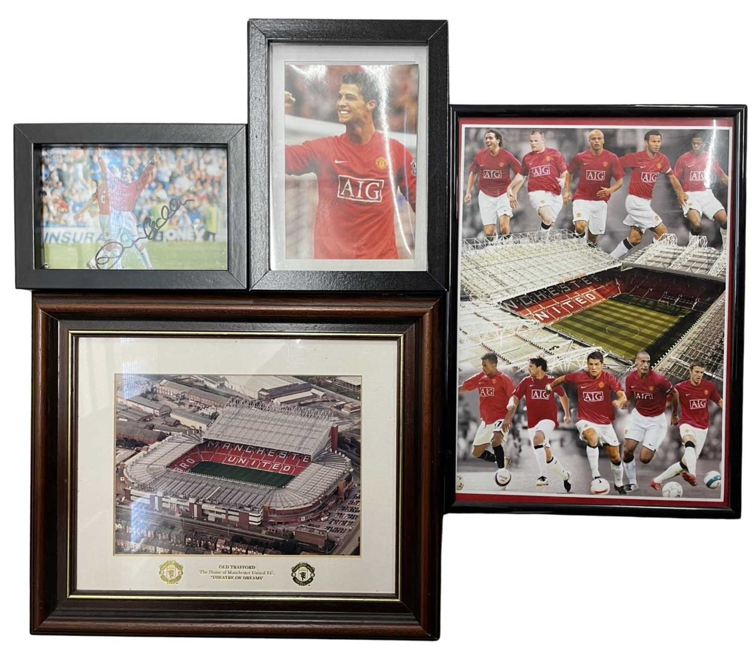 MANCHESTER UNITED INTEREST: A pair photographic prints, together with photographs bearing the