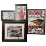 MANCHESTER UNITED INTEREST: A pair photographic prints, together with photographs bearing the