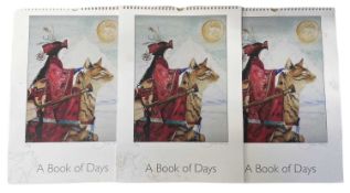 Three Jackie Morris: A Book of Days 2011 Calendars, signed and numbered by artist in pencil.