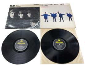 A pair of BEATLES 12" vinyl LPs, with black and yellow Parlophone labels, to include: - HELP! - With