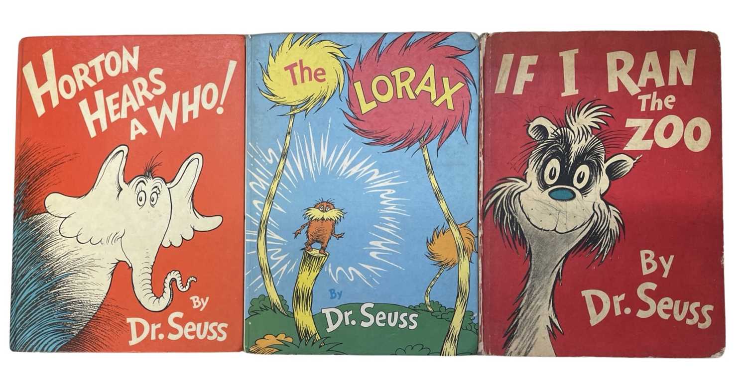 A trio of vintage Dr Seuss books, to include: - If I Ran the Zoo, 1950: Random House - The Lorax,