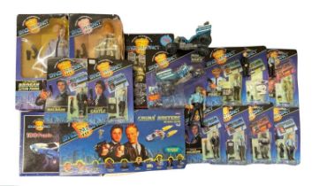 A collection of various Space Precinct memorabilia, to include action figures, board games etc