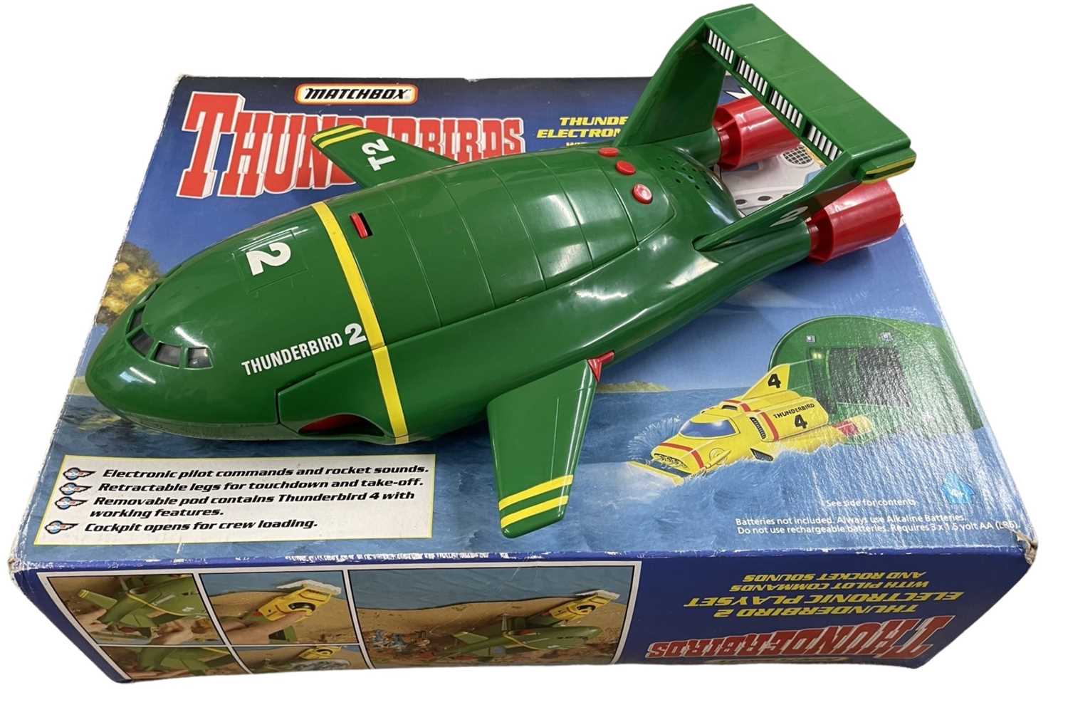 A boxed Thunderbird 2 Electronic Play vehicle (unchecked for completeness)