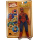 A boxed and carded 1979 Spider-Man action figure by Mego Corp.