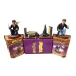 A collection of various boxed Harry Potter book-ends by Enesco