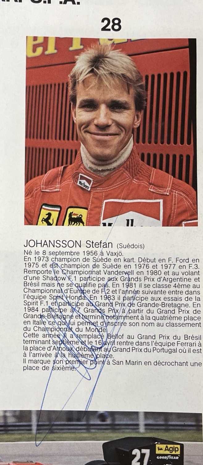 A Monaco 1985 Grand Prix programme, together with a British Grand Prix programme, both signed by - Image 3 of 11