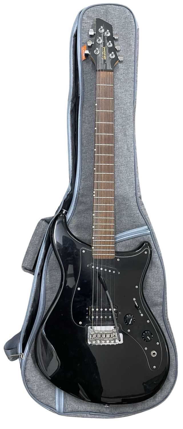 A 1990s Westone Prestige Series Cutlass Custom electric guitar in black. Serial number: WP00054 Some