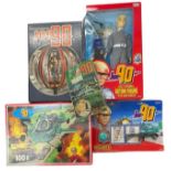 A collection of vintage Joe 90s memorabilia, to include action figure, annual, puzzle, novel and
