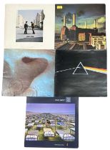 Five Pink Floyd 12" vinyl LPs, to include: - A Momentary Lapse of Reason, 1987, EMI, 1003 - The Dark