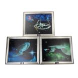 Three limited edition Star Trek canvas prints, to include: - Deep Space Nine: Space Station, 160/